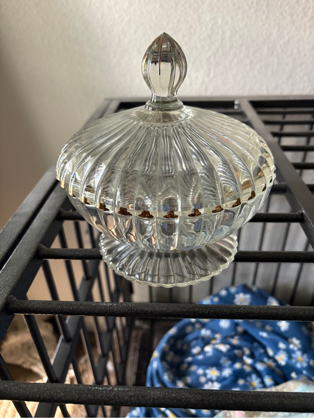 Glass Lidded Candy Dish - Clear Decorative Storage